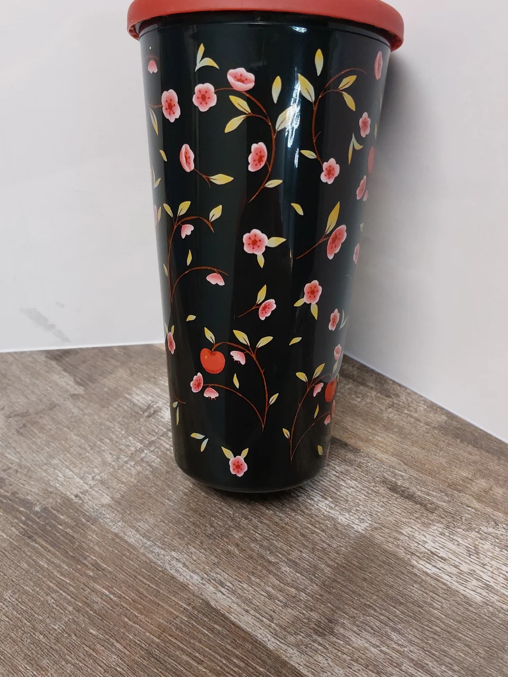 Disney Snow White 85th Anniversary Edition Floral Tumbler in Black and Red